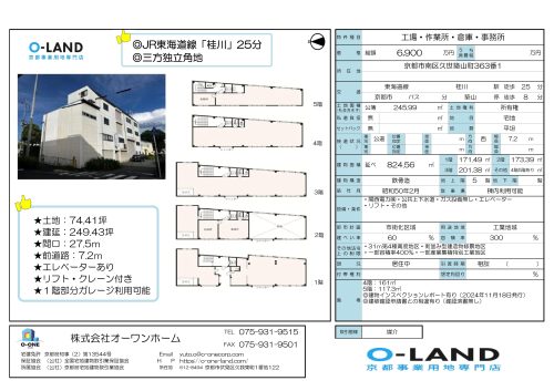 工場・作業所・倉庫・事務所など用途は様々♪